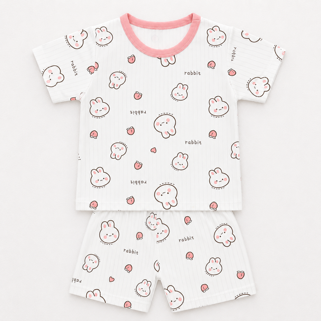 Summer Short-Sleeved Suit 2 pcs - Rabbit