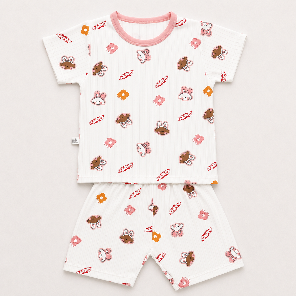 Summer Short-Sleeved Suit 2 pcs - Panda