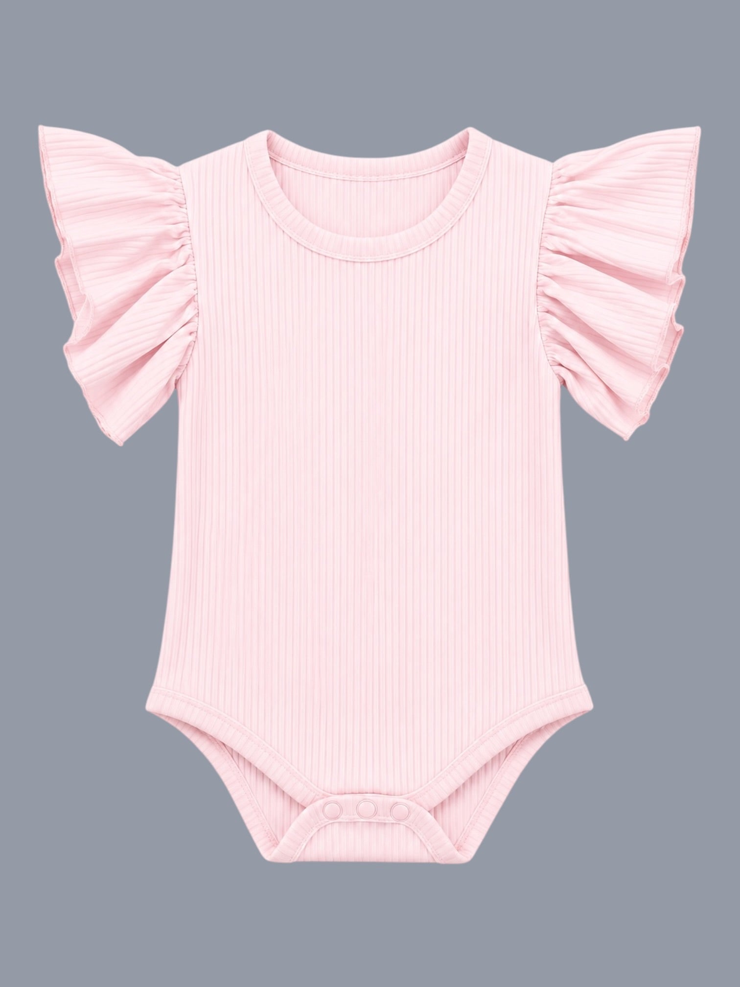 Flutter Sleeve Romper – Pink
