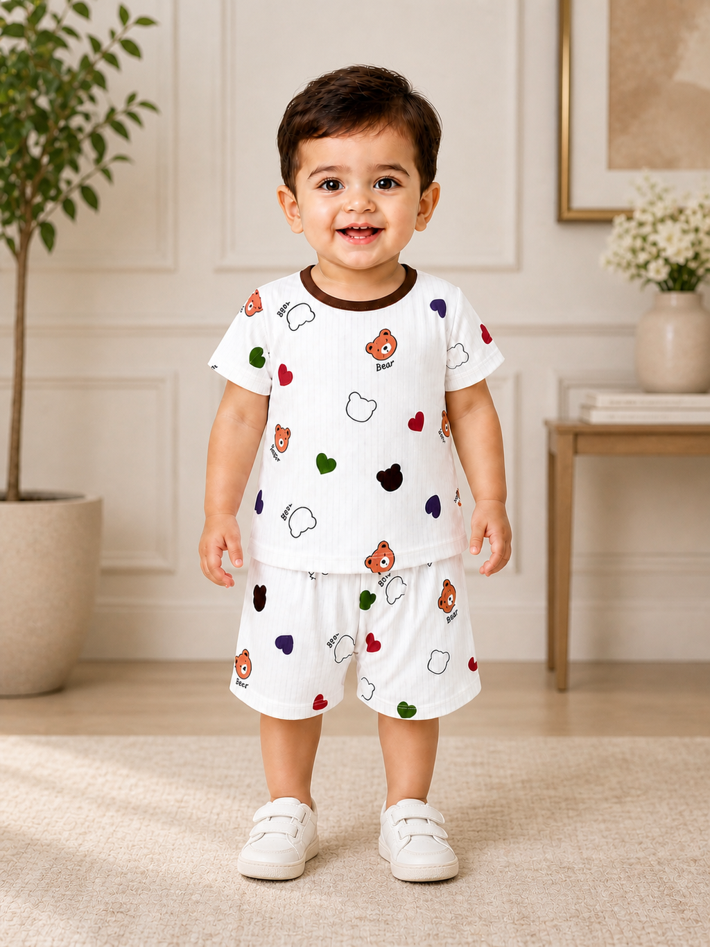 Summer Short-Sleeved Suit 2 pcs - Bear