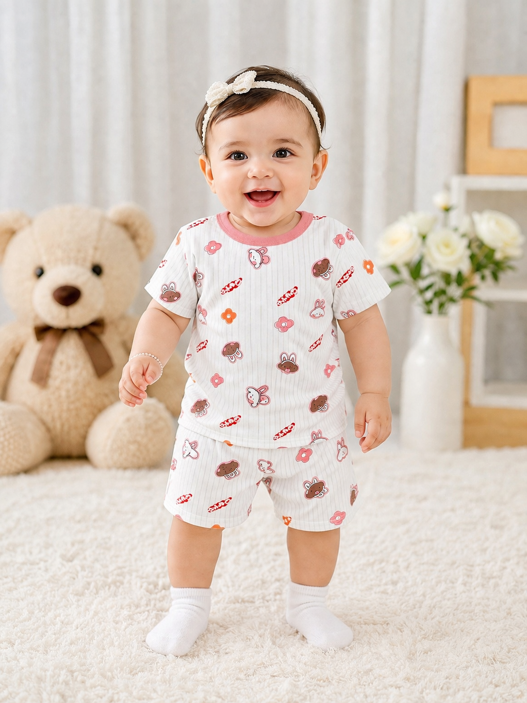 Summer Short-Sleeved Suit 2 pcs - Panda