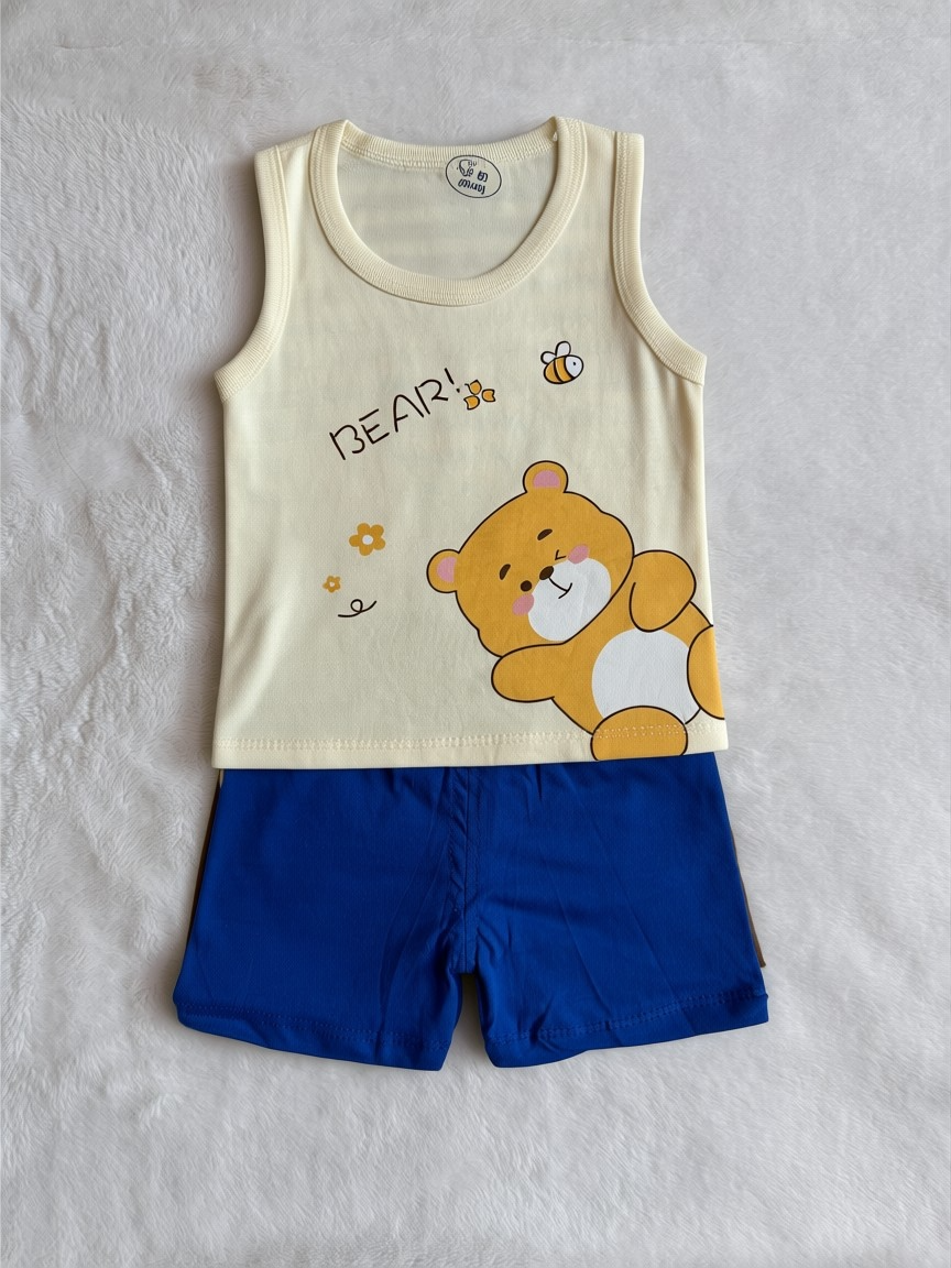 Summer Sleeveless Suit 2 piece - Bear