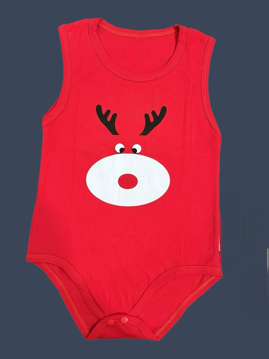 Sleeveless Romper - Red